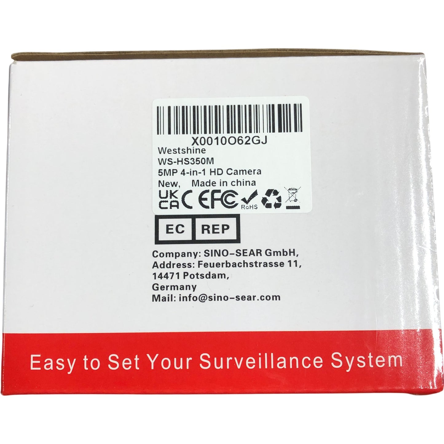 WESTSHINE WS-HS350M 5MP 4-in-1 HD CCTV Camera New Easy To Set Up