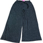 Wide Leg Trousers Size 10 Women's Black Vertical Stripe Casual Style