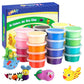 Qmay 24 Colours Air Dry Clay Ultra Soft Non Toxic Modelling Arts and Crafts Set