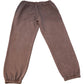 Brown Cotton Blend Casual Joggers With Elastic Cuff Size M