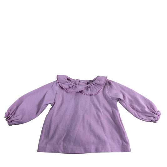 Play Up Organic Cotton Baby Girl Shirt 0 Months Pink Long Sleeve