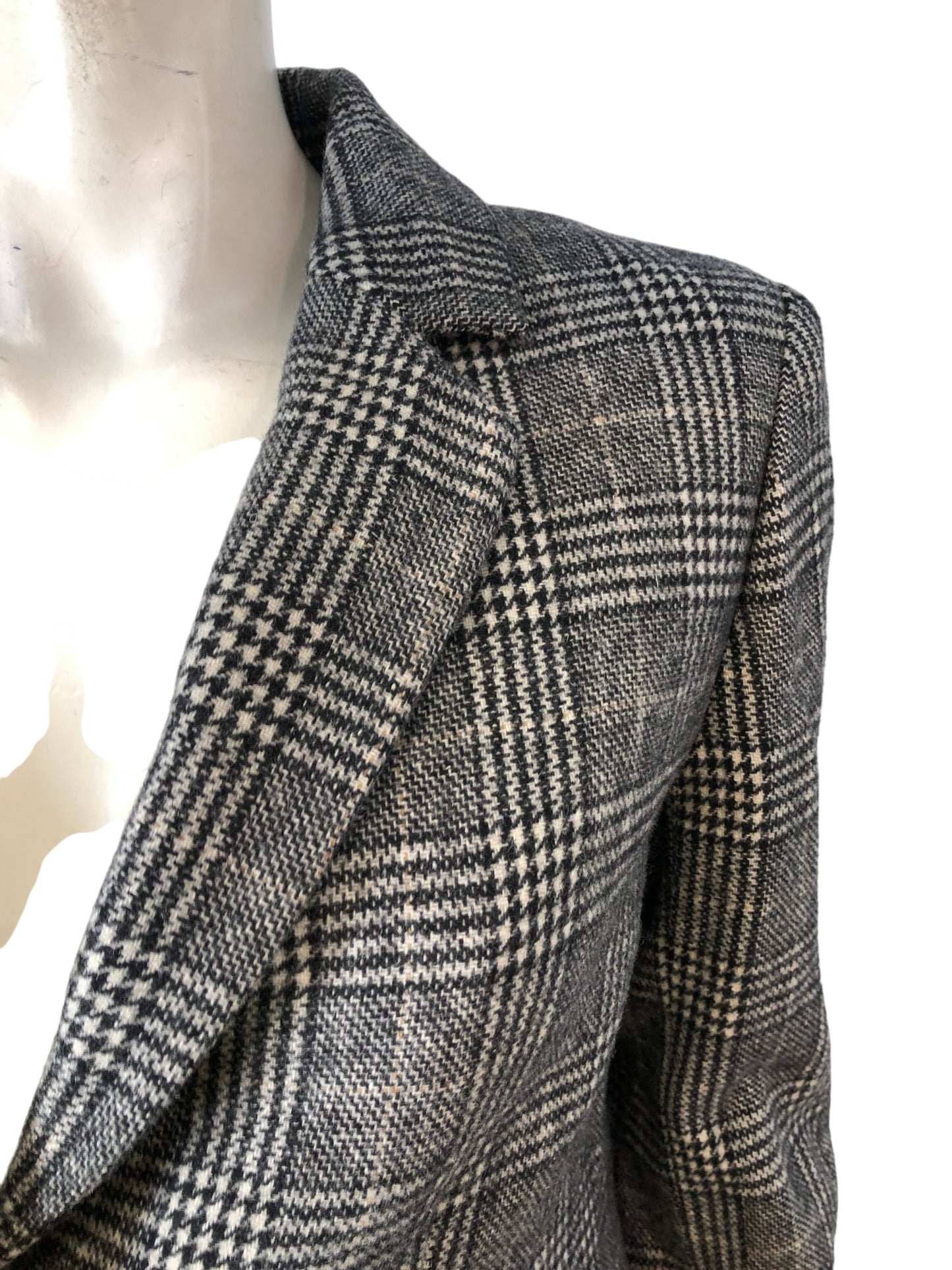 MADELEINE Checked Blazer UK10 Women's Tweed Pattern Short Jacket
