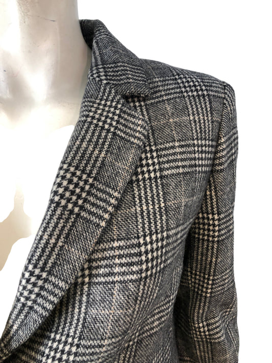 MADELEINE Checked Blazer UK10 Women's Tweed Pattern Short Jacket