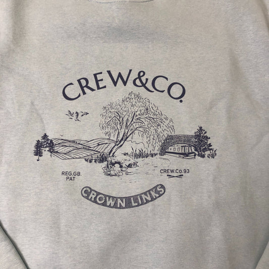 Crew Clothing Company Sweatshirt Size L Light Blue Cotton Blend