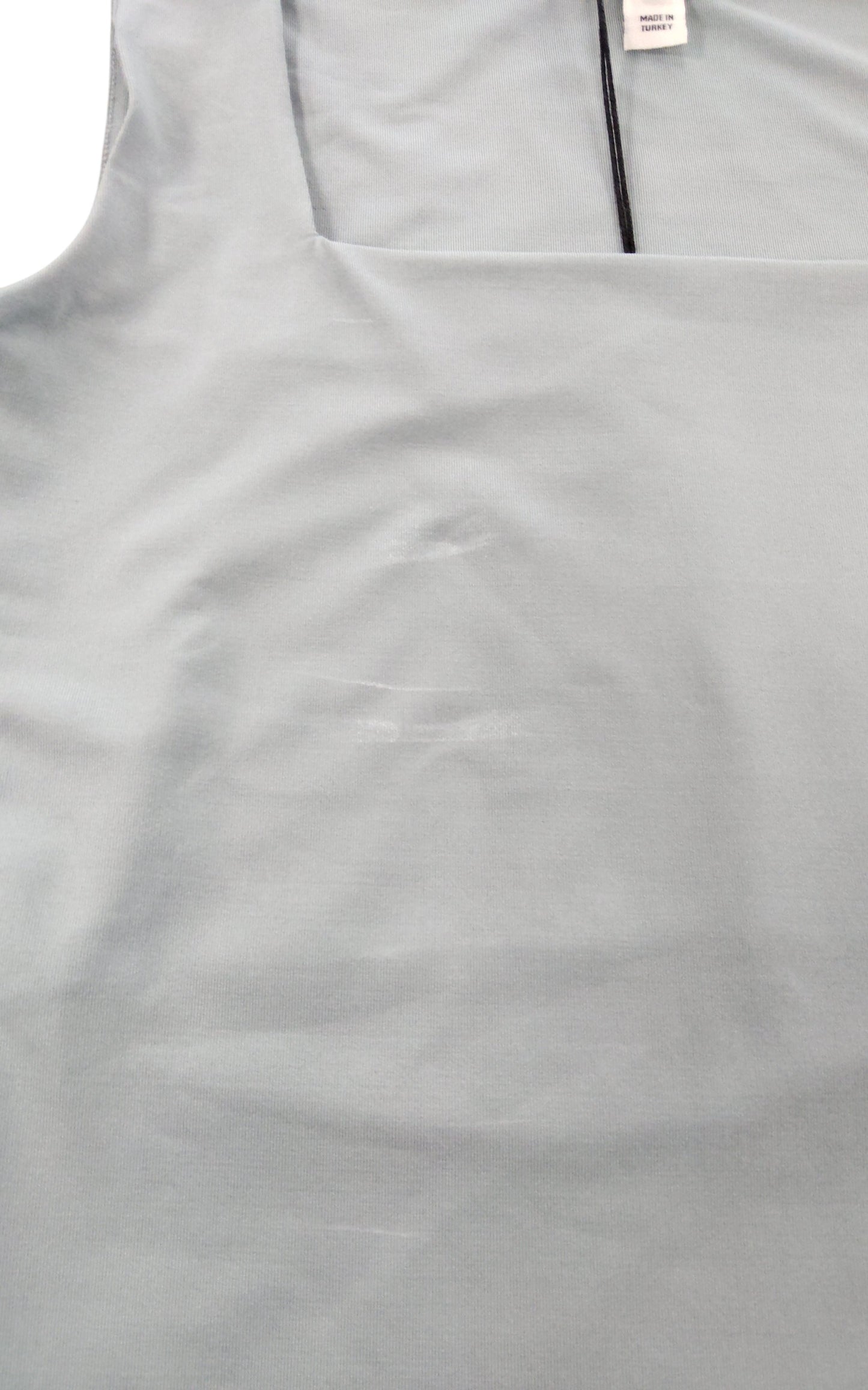 River Island Light Blue Bodysuit UK6 Women's Sleeveless Square Neck Design