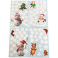 Christmas Window Clings Snowman & Snowflake Design 4 Sheets