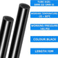 ERGAOBOY Black 8mm 2.8ft Polyurethane PU Air Hose Pipe Tube No Accesories