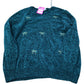 Green Sweater UK Size 22 Women's Knit Jumper Bow Embroidery