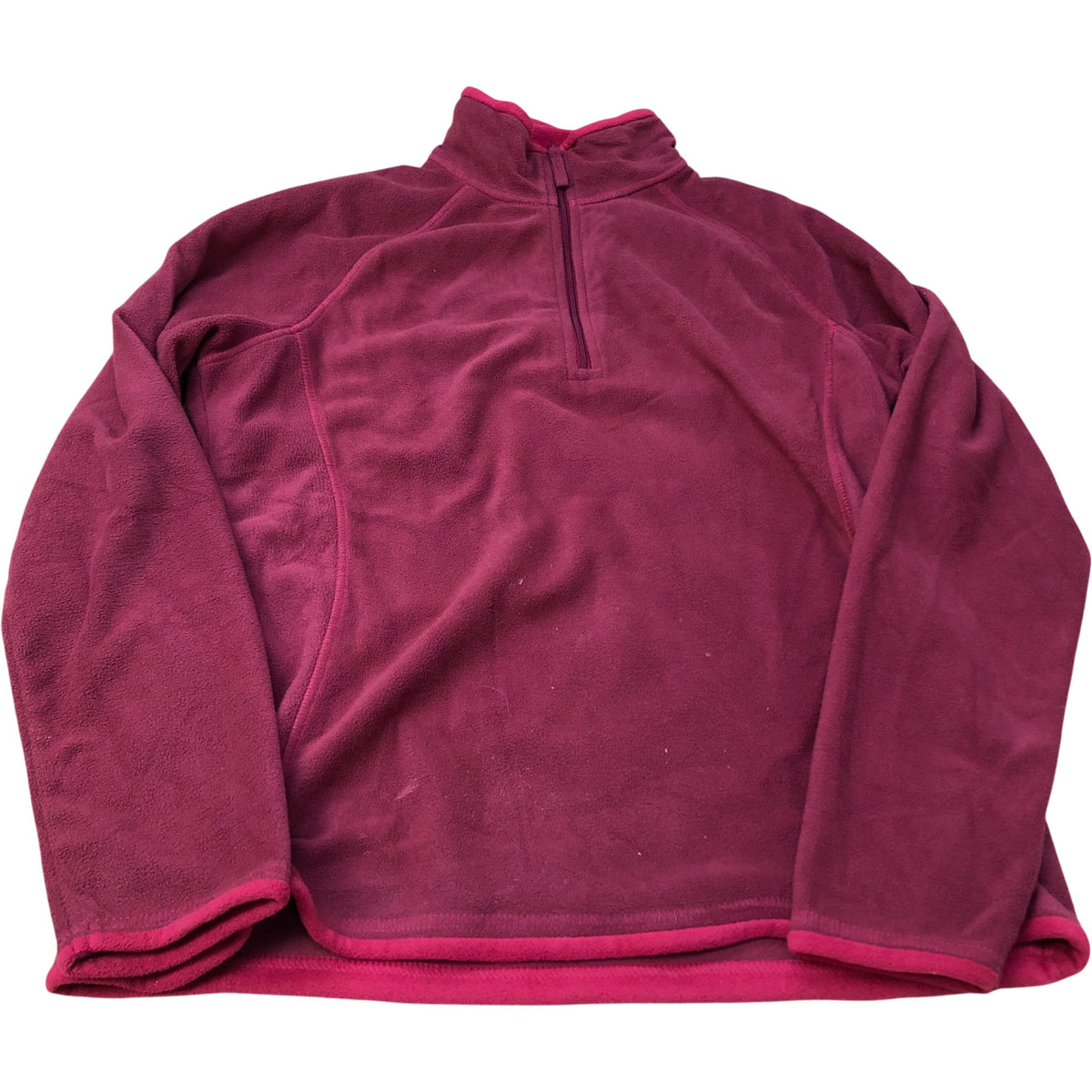 Mountain Warehouse Montana Women's Fleece Size 12 Burgundy Half Zip Sweatshirt