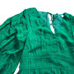 Branded Green Ruched Mini Dress - Size 16