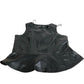 River Island Peplum Top Size UK12 Women's Black Faux Leather Lightweight