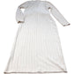 River Island Long Sleeve Midi Dress Women's Knotted Beige Ribbed Style