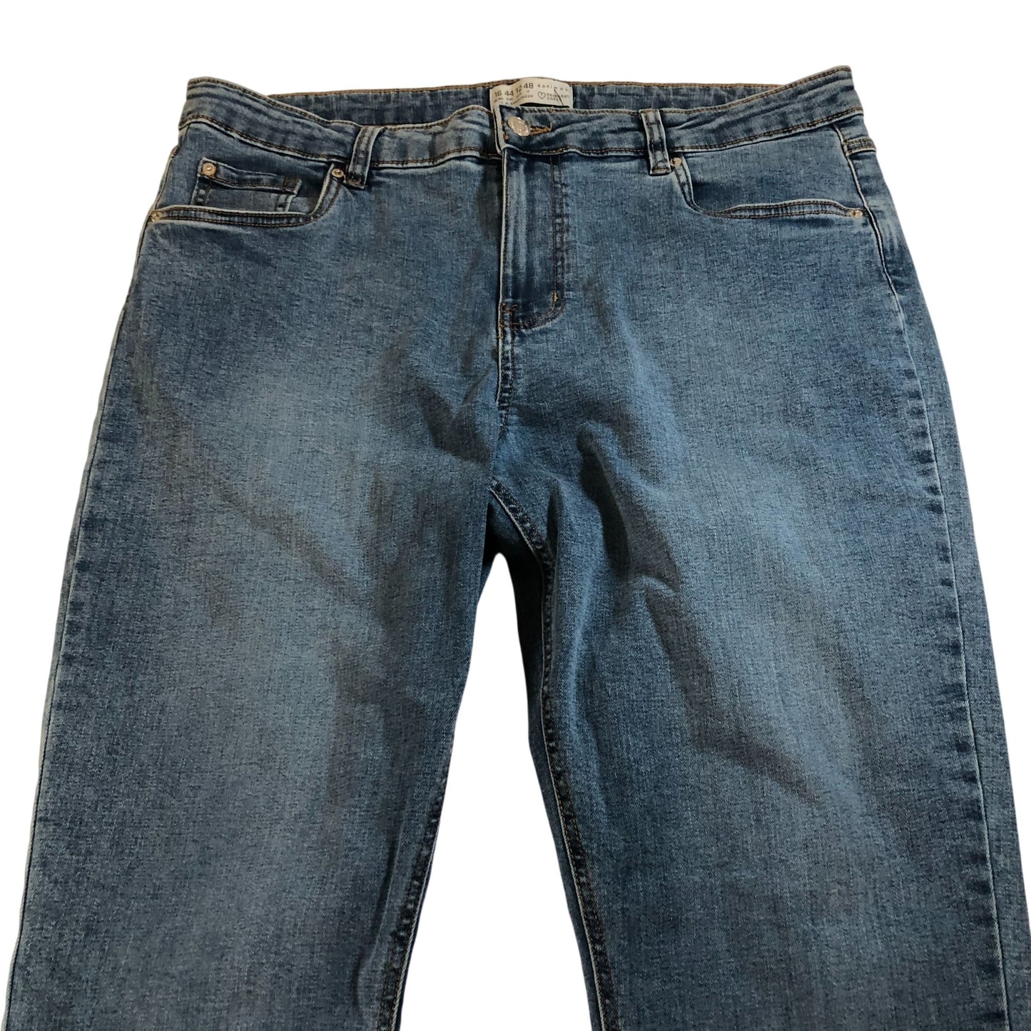 Slim Fit Jeans Women's Light Blue Denim Trousers Uk16