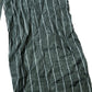 Striped Trousers XS Long Women's Pleated Lightweight Green Fabric