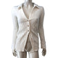 River Island UK6 Women's White Crinkle Button Up Blouse Size Medium Cotton Blend