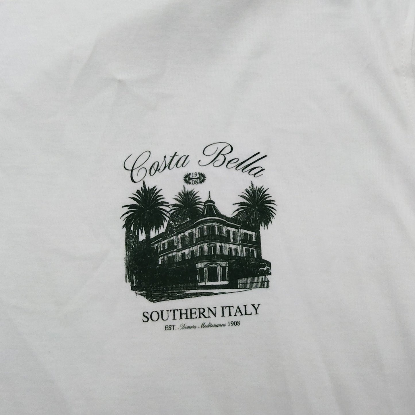 River Island Costa Bella Southern Italy T-Shirt XL Men's Graphic Print Tee