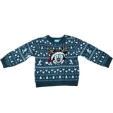 Kiabi Baby Mickey Mouse Christmas Jumper Grey Knitted Sweater 9 Months