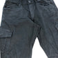 AVANTGARDE Cargo Pants Size 38 Mens Black Elasticated Casual Trousers