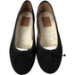 Flattered Black Suede Ballerina Flats UK 7 Women's Comfortable Stylish Footwear