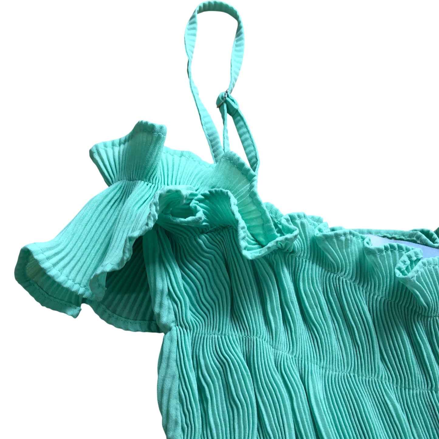 Georgia Hardinge Green Shirred Maxi Dress - Size 12