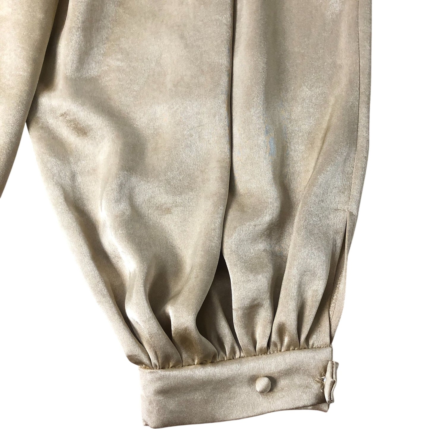 Wide Leg Trousers Women's Gold Velvet Soft Feel UK6 Regular