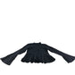 River Island UK8 Women's Black Bell Sleeve Peplum Blouse