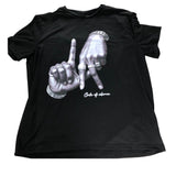 Manfinity Black Graphic T-Shirt Code Of Silence Men's Short Sleeve XXL