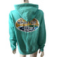 Weird Fish Aqua Marine Hoodie Size 12 Women's Cotton Blend with Logo