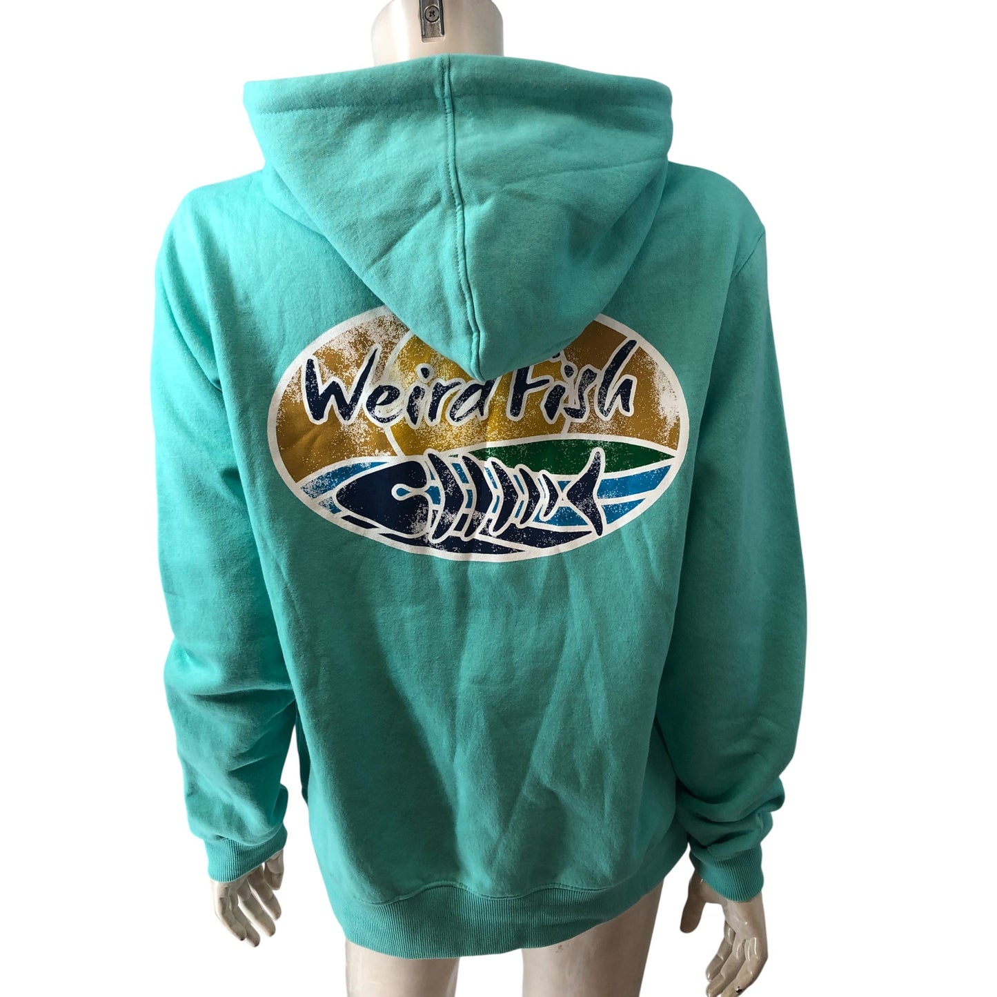 Weird Fish Aqua Marine Hoodie Size 12 Women's Cotton Blend with Logo