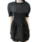 River Island Women Black Smocked Puff Sleeve Dress UK Size 16