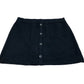 River Island Black A-Line Skirt UK18 Women's Button Front Stretchy Material