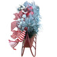 Festive Christmas Sleigh Decoration with Red Glitter Ornaments & Bows