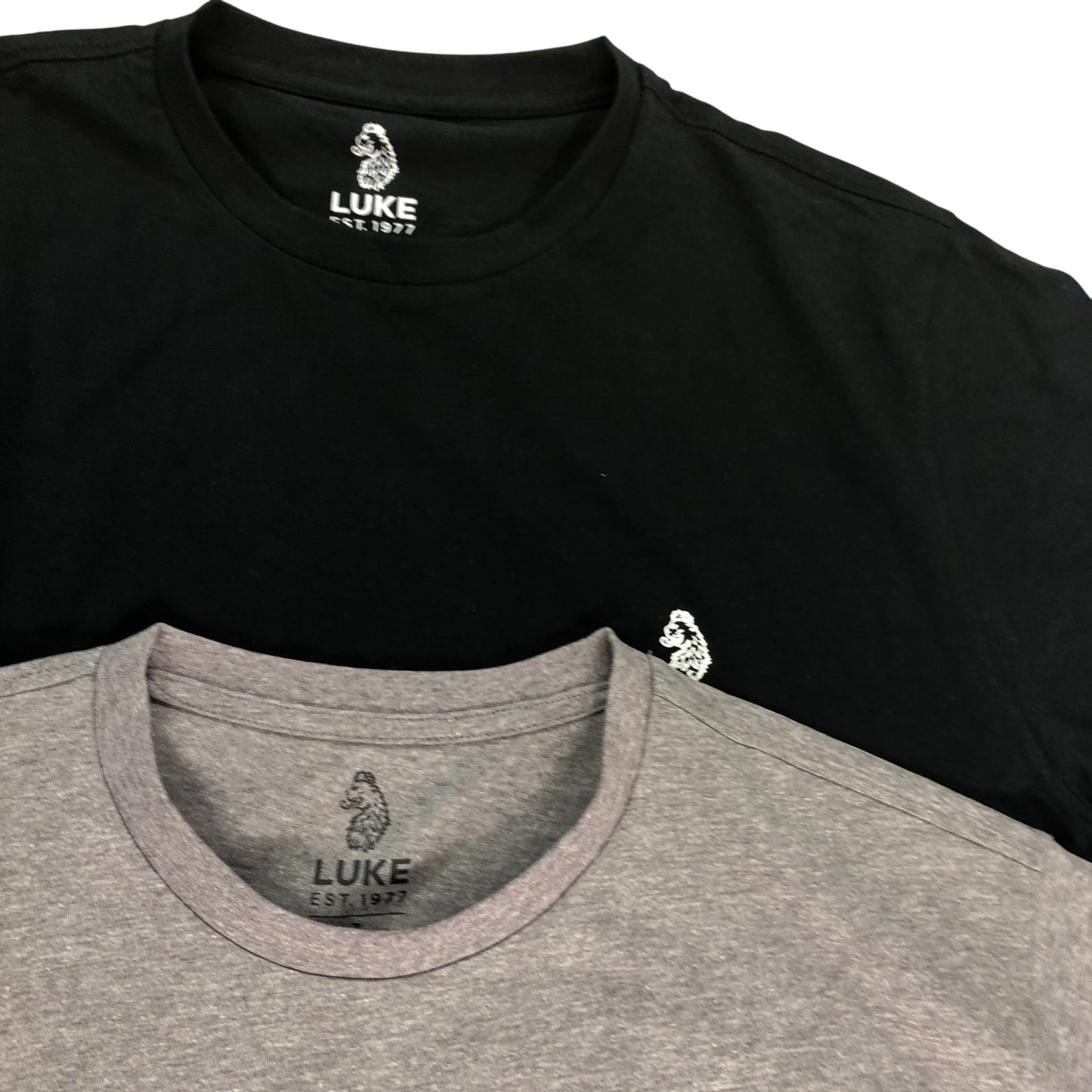 Luke Men's Classic T-Shirt 3 Pack Size 3XL White Grey Black