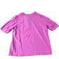 Pink Short Sleeve Blouse Women's Cotton Button Up Size UK12