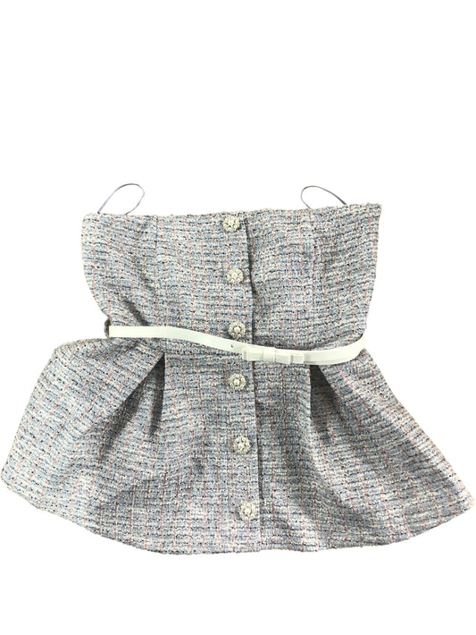 Rivers Island Purple Light Garden Pattern Skirt M Women's Pleated Style