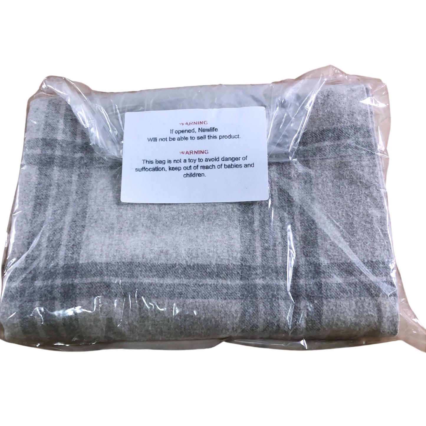 The White Company Pillow Case Grey Check Pattern 50 x 75cm