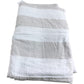 Double Duvet Cover 200x200cm 100 Cotton White Grey Striped Bedding