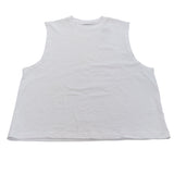 River Island Women's White Sleeveless Top Size M Cotton Casual Activewear