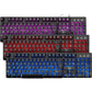 Rii Gaming Keyboard RK100 Light Up Keyboard Mechanical Keyboard Red/Purple/Blue