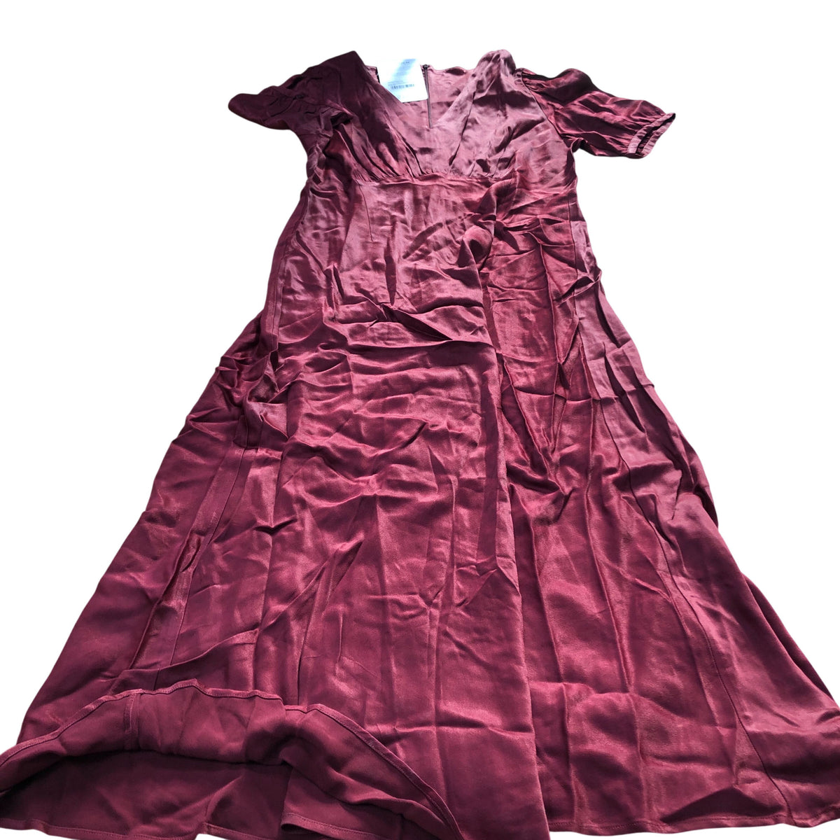 Baukjen Red Midi Dress Size UK14 Women's Short Sleeve Stylish