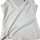 Baukjen Women's V Neck Tank Top Size UK8 White Organic Cotton Blend