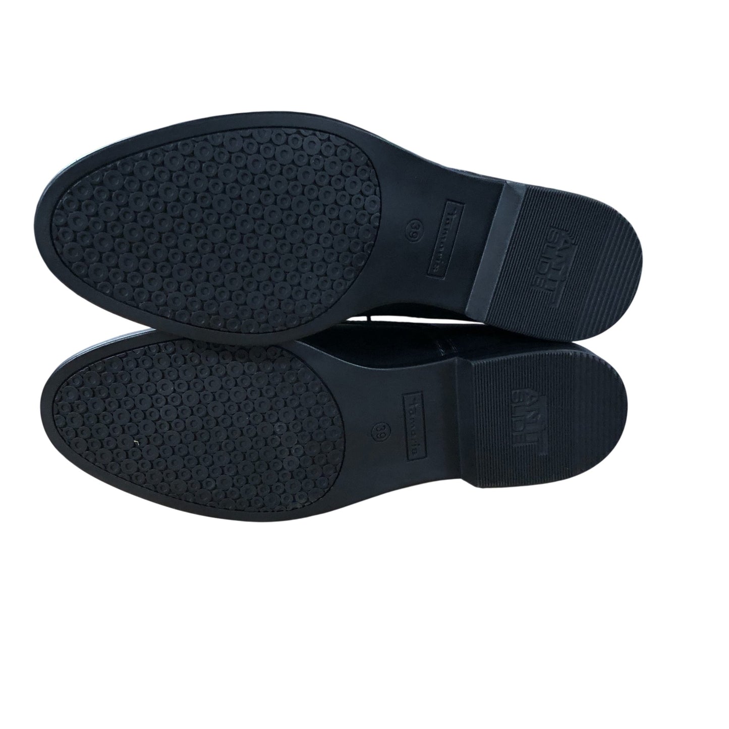 Tamaris Derby Shoes UK6 EU39 Women's Black Leather Lace Up Footwear