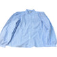 Baukjen Puff Sleeve Blouse UK14 Women's Blue Striped 100 Organic Cotton Top