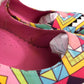 Hot Chocolate Design Geometric Heels Size UK 8 Women's Colourful Patterned Shoes