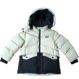 R:Robot Kids Puffer Jacket 4-5 Years Unisex Warm Windproof Black Beige