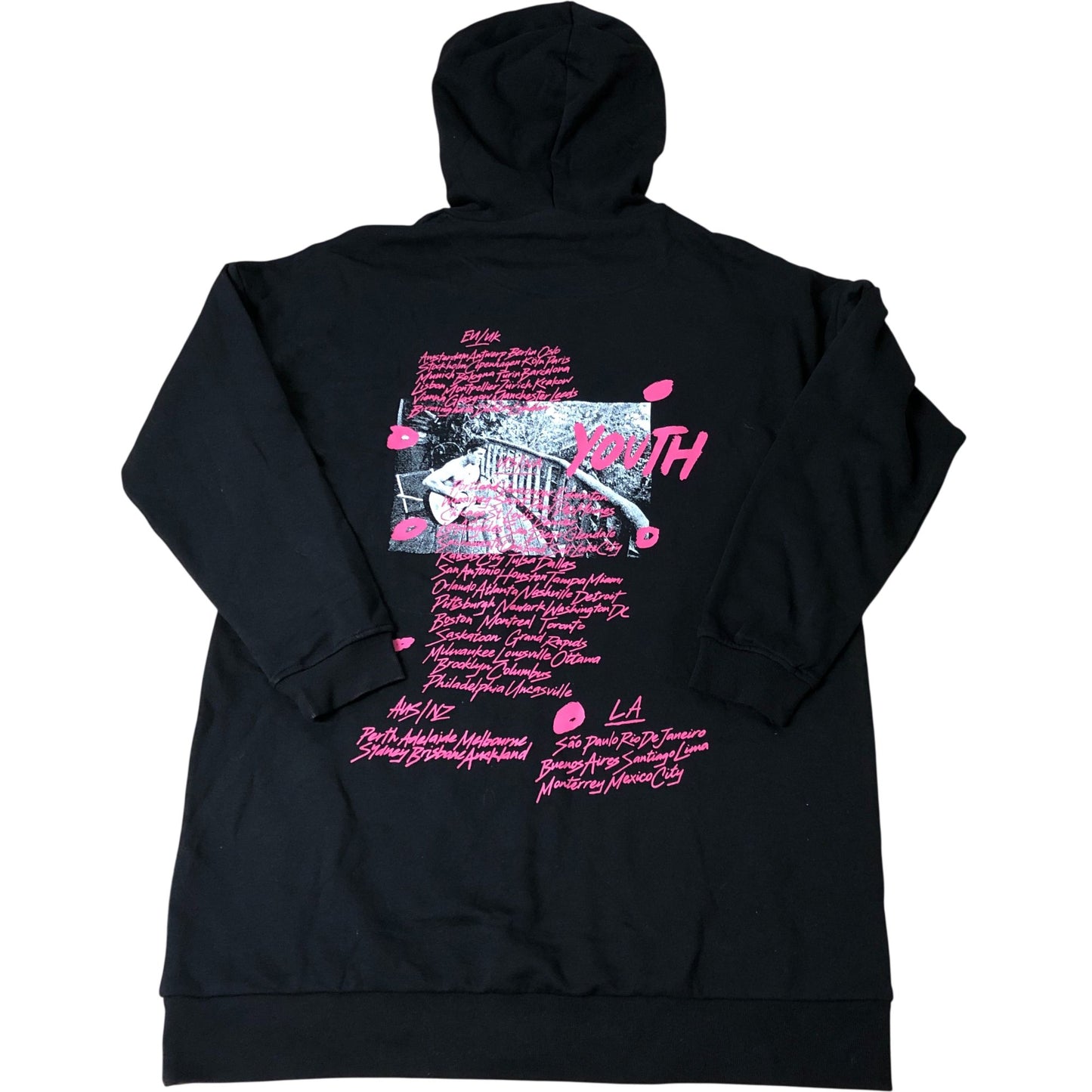 Shawn Mendes The Tour Hoodie Size L Unisex Black Graphic Print Cotton