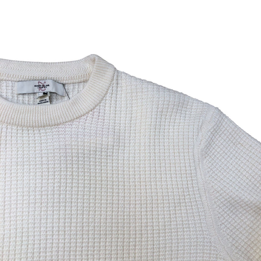 River Island Cream Waffle Knit Sweater Size S