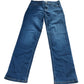 Jeans Men's Organic Cotton Regular Fit Size 12 Dark Blue Stretch