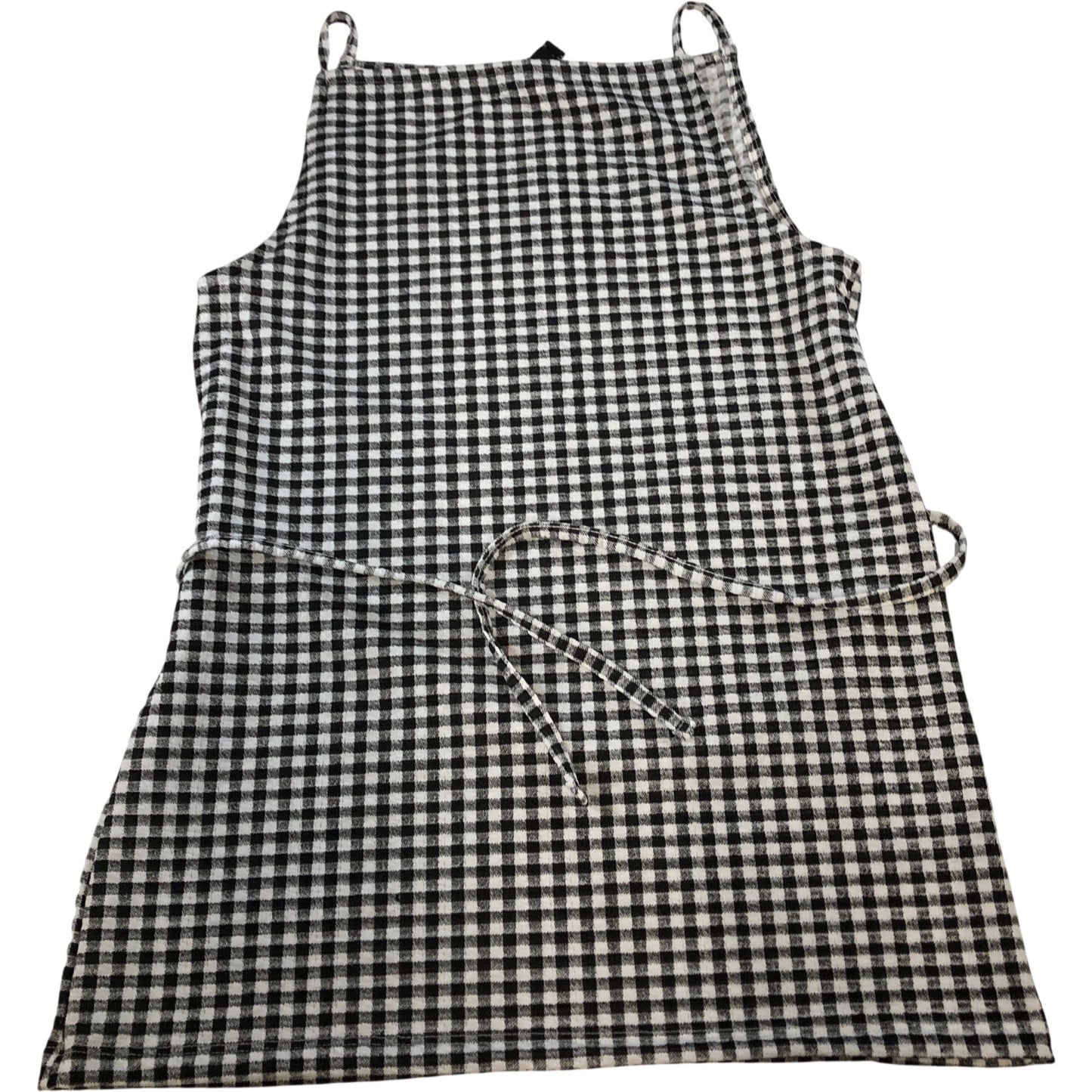 River Island Women's Black White Gingham Dress Size UK M Adjustable Straps