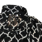 Patterned Blouse Size XS Sheer Long Sleeve Black/White